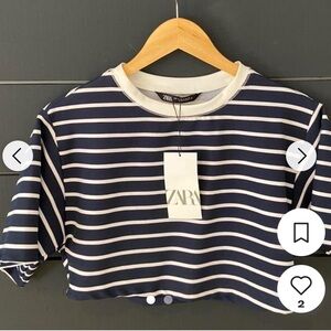 NWT Zara stripped crop summer top